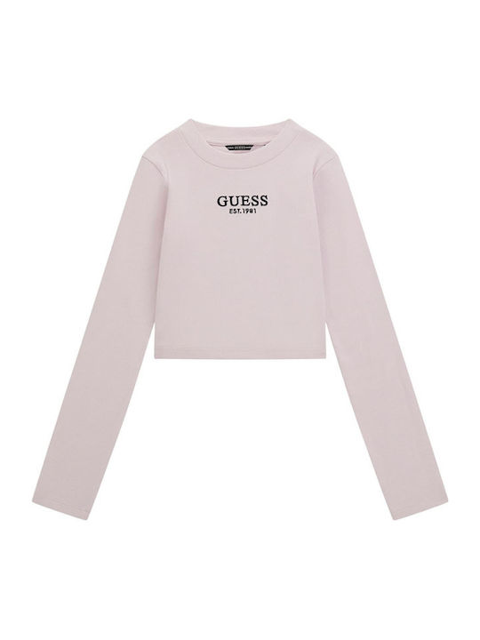 Guess Παιδικό Πουλόβερ Μακρυμάνικο Ροζ Guess Girl