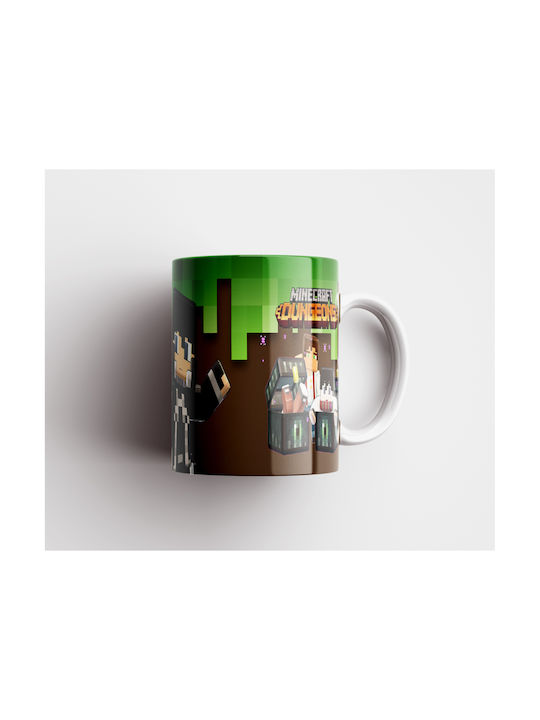 Weiße Keramik Tasse 330ml Minecraft Dp4722