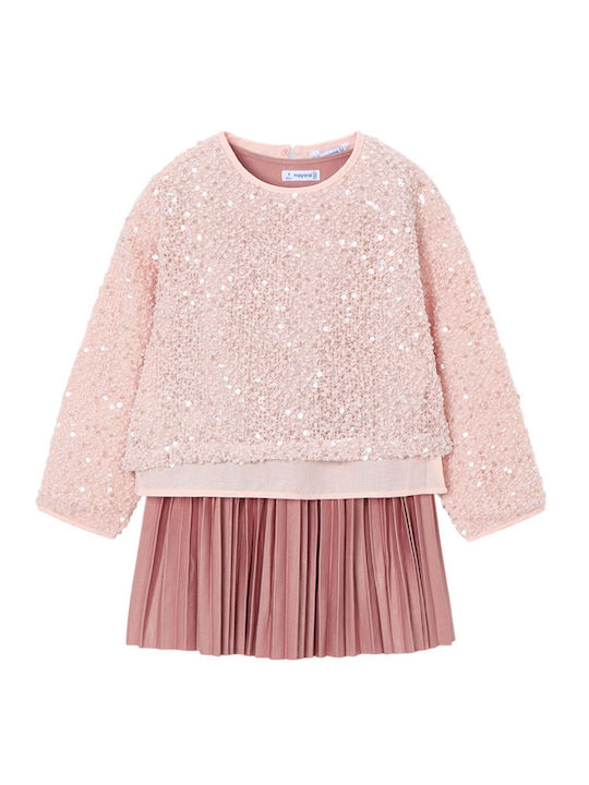 Mayoral Children's Dress Long Sleeve with Sequi...