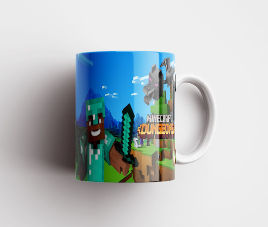White Ceramic Mug 330ml Minecraft Dp4716