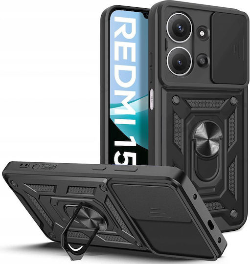 Tech-Protect Camshield Pro Задна корица Силикон / Пластмаса Черен (Xiaomi Redmi 15C)