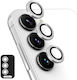 Samsung Galaxy S25 Fe 5g Enkay Hat-prince 9h Rear Camera Lens Aluminum Alloy Tempered Glass Film Silver