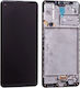 Screen with Touch Mechanism and Frame for Samsung A21s A217F (Black)