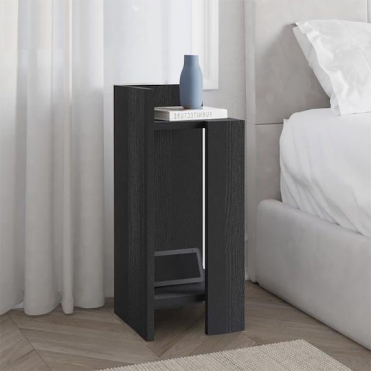 Elos Nachttisch aus Schwarz Holz 25x27x60cm