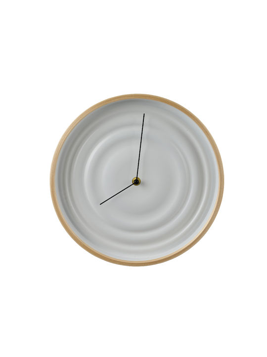 Kaemingk Wanduhr Hölzernes Beige Ø31cm