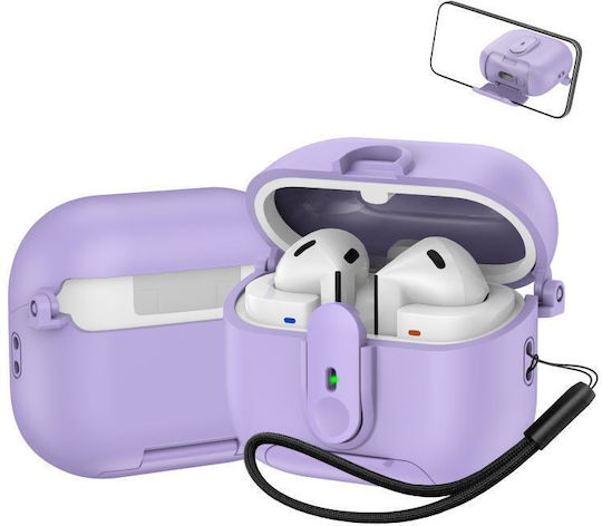 Samsung Galaxy Buds3 Buds3 Pro Einteilige Halterung Für Kabellose Ohrhörer Case Lanyard Lila