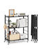 Vevor Kitchen Trolley Metallic Black 28x13x36cm