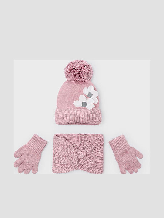 Mayoral Kids Beanie Set with Scarf & Gloves Kni...