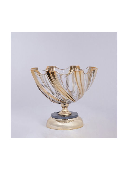 Glass Sweet Jar with Lid and Foot Honey 17x23cm