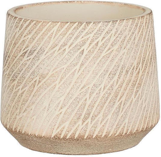 Mica Ghiveci Ceramică Bej 13x13εκ.