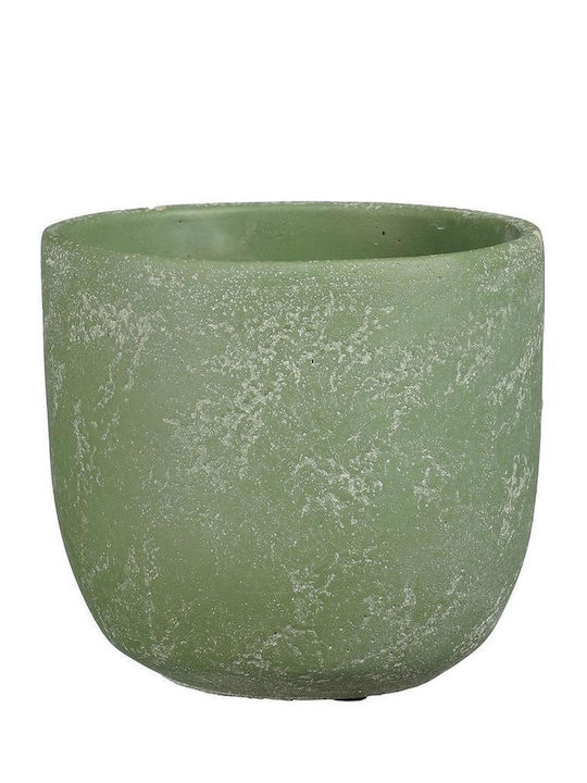Mica Planter Ceramic Green 15x15cm.