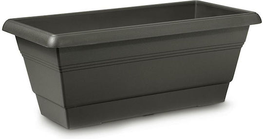 Atmosphera Festone Ζαρντινιέρα Ανθρακί 50x20x16εκ.