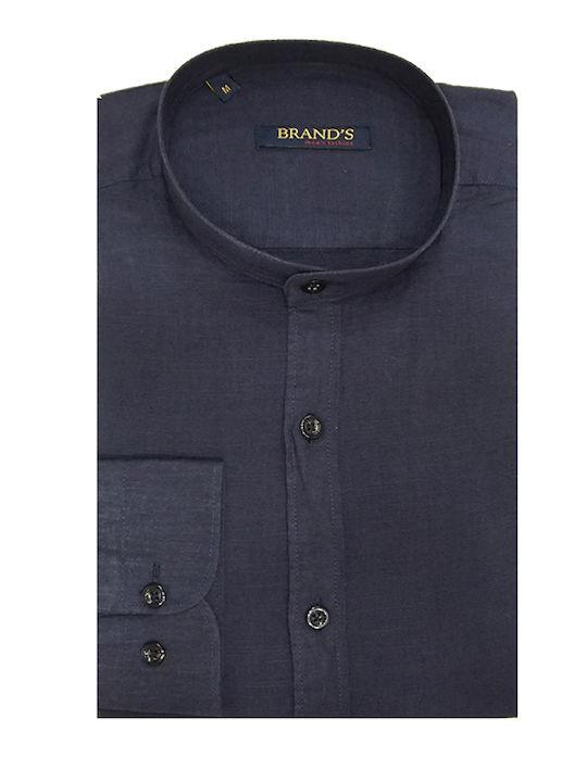 Brand'S Langärmlig Leinen Hemd Dark Blue