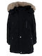 Kids' Parka with Lining & Hood Black