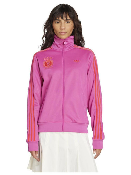 Track Top Women's Sweatshirt Jacket Fuchsia