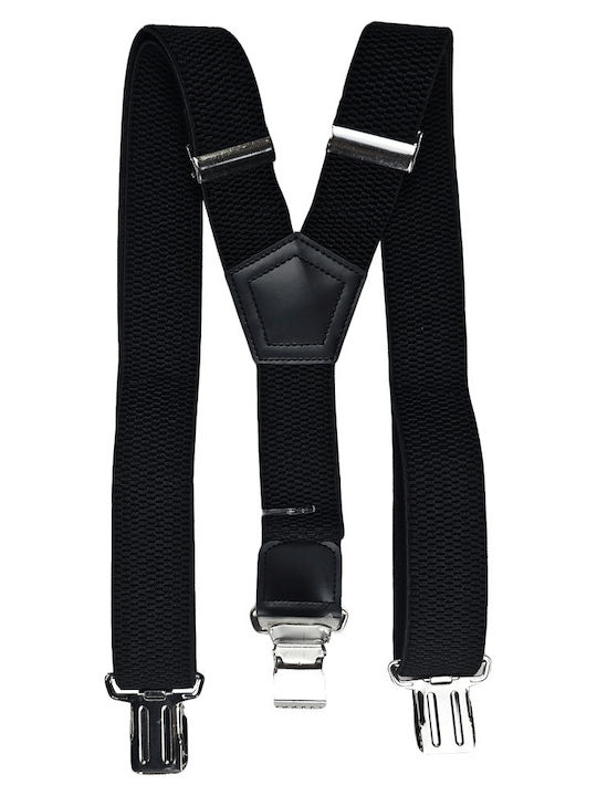 Suspenders 4cm Monochrome 3 Clips B-099 Black Mcan B-099 Black