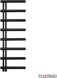 Thermo Accent Towel Rail Bathroom 1380x500 Black