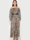 Maxi Rock Leopard Braun