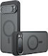 Techsuit Umschlag Rückseite Silikon Schwarz (Google Pixel 9 Pro XL)