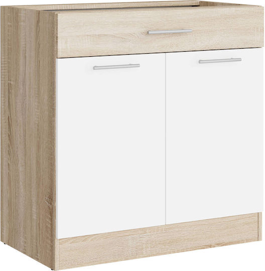 Sonoma Oak, White 80x46x82бр