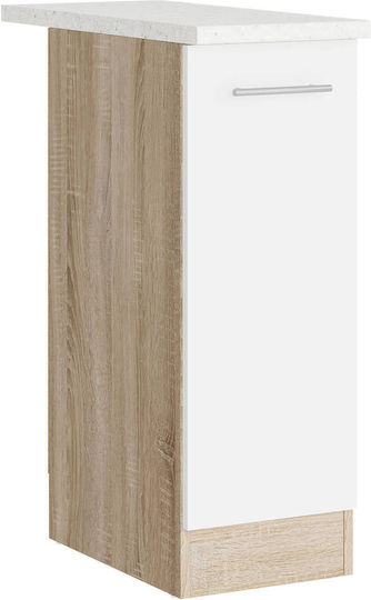 с плот за работа Sonoma Oak, White 30x46x85бр