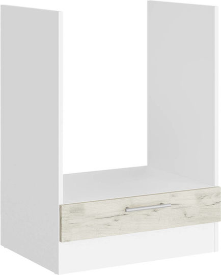 Ντουλάπι Κάτω Φούρνου White, White Craft Oak 60x46x82εκ. Ντουλάπι Κάτω Φούρνου White, White Craft Oak 60x46x82εκ.