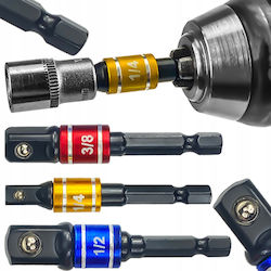 Set Bit Steckschlüssel Adapter Reduktion Pro 1/4 3/8 1/2 3 Stück Holdx Holdxadap