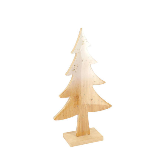 Christmas Decorative Wood Tree 23cm Beige