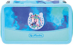 Safta Rundes Federmäppchen Mit 18 Teilen – Blau, Für Kinder, 210x35 Mm (Cleo & Cuquin Design)