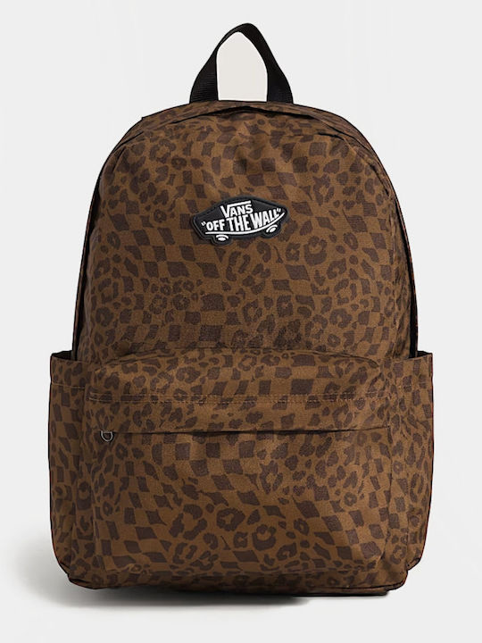 Vans Old Skool School Bag Backpack Junior High-High School Brown with Water Bottle Holder 18Liters