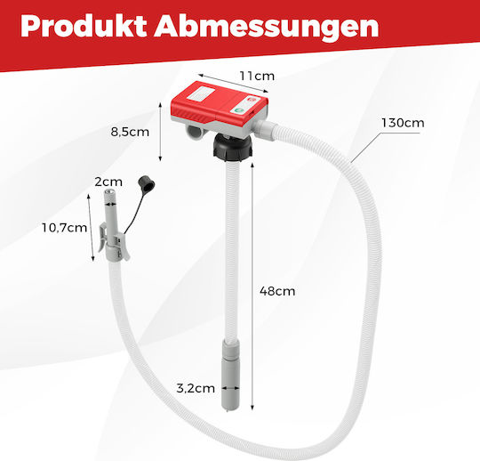 Costway Elektrische Kraftstoffpumpe mit Automatischer Abschaltfunktion 3,8 Gpm 3 Adaptergrößen Tb10005