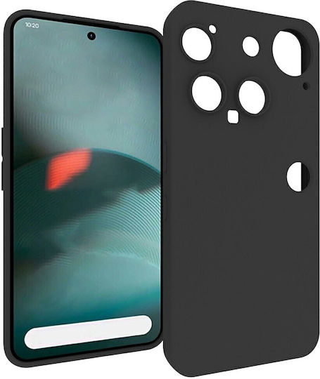 Soft Matte Umschlag Rückseite Silikon Schwarz (Nothing Phone (3))