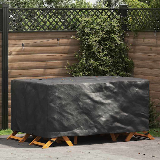 vidaXL Waterproof Dining Table Cover Black 170x100x70cm