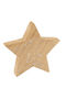 Beauty Home Wood Christmas Decorative Pendant Star 7.5x1.5x7.5cm Silver
