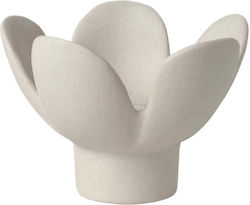 Κηροπήγιο Flower Rd0051576 8x8x5,5cm Beige Raeder Πηλός