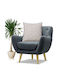 Liolios Home Sofa Cushion Clusp 100% Cotton Natural 40x60cm