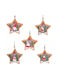 Stern Set Hängende Weihnachtsbaumschmuck Sterne Beleuchtete Holz 5 Stück