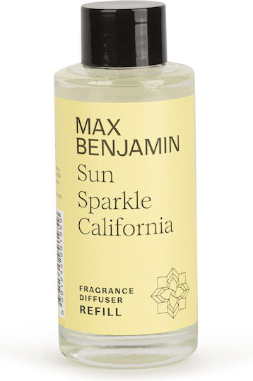 Sun Sparkle California 100ml Αρωματικό Υγρό Αναπλήρωσης Diffuser Χωρίς Αλκοόλ Max Benjamin