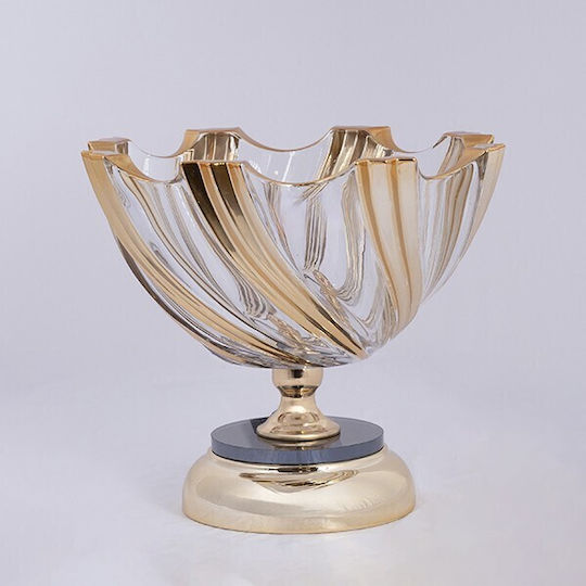 Glass Sweet Jar with Lid and Foot Honey 24x26cm