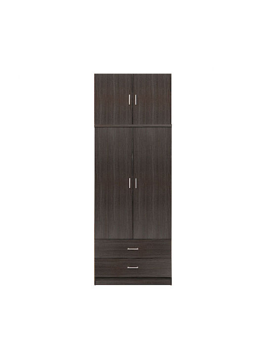 Doppeltür Kleiderschrank Reina mit Aufsatz Zebr...