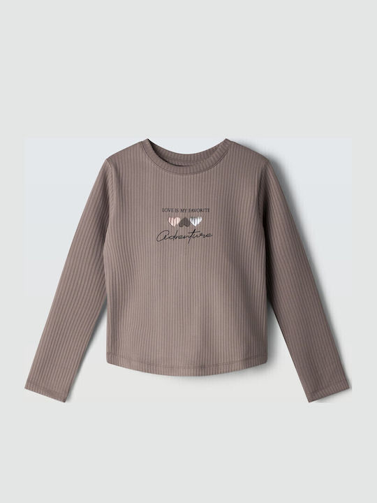 Evita Kids' Shirt Long Sleeve Brown