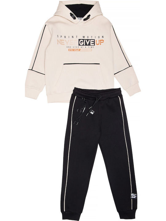 Sprint Kids Sweatpants Set Cream 2pcs