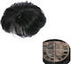 Damen Topper Toupé Haarverlängerungen Clip Große Oberfläche Schwarze 6 Zoll