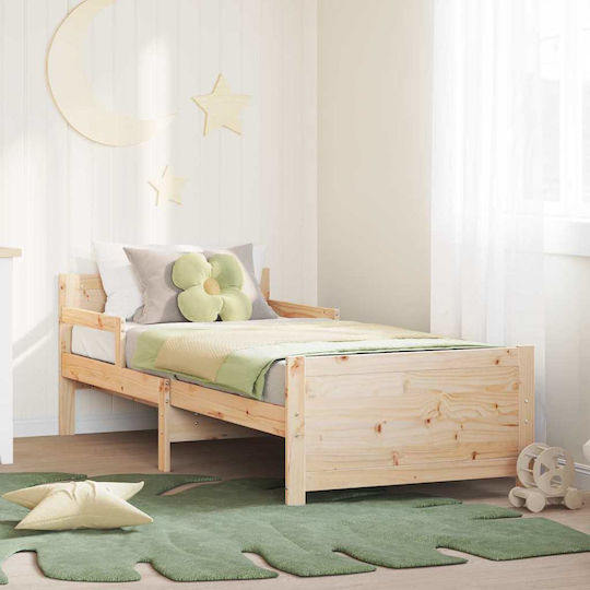 Vidaxl Erweiterbares Kinderbett Braun 80 x 130 165 200 cm