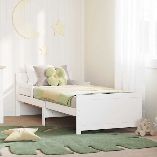 Vidaxl Extendable Kids Bed White 80 x 130 165 200 cm