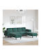 Living Room Furniture Set Couch & Stool Green
