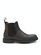 Leder Schwarz Chelsea Stiefeletten