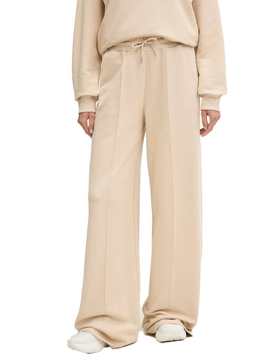 Guess High Waist Sweatpants Flared Beige