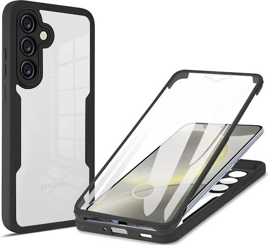 Techsuit ColorVerse 360 Vollschutz Silikon Schwarz Handyhülle (Galaxy S25)