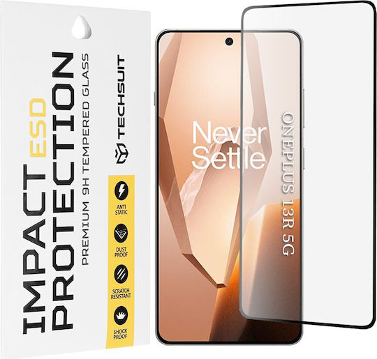 Techsuit Back Cover Tempered Glass Negru (OnePlus 13R)